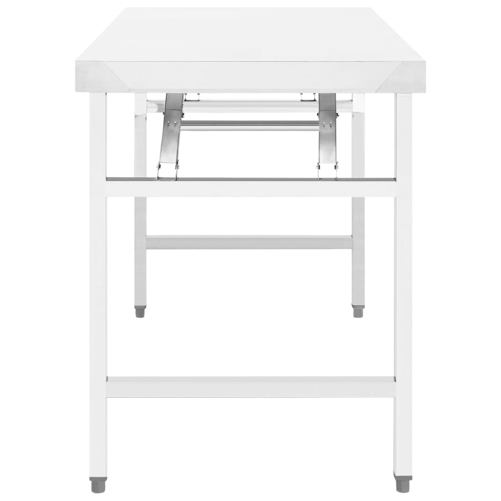 Folding Kitchen Work Table 85x Stainless Steel Folding Kitchen Work Table