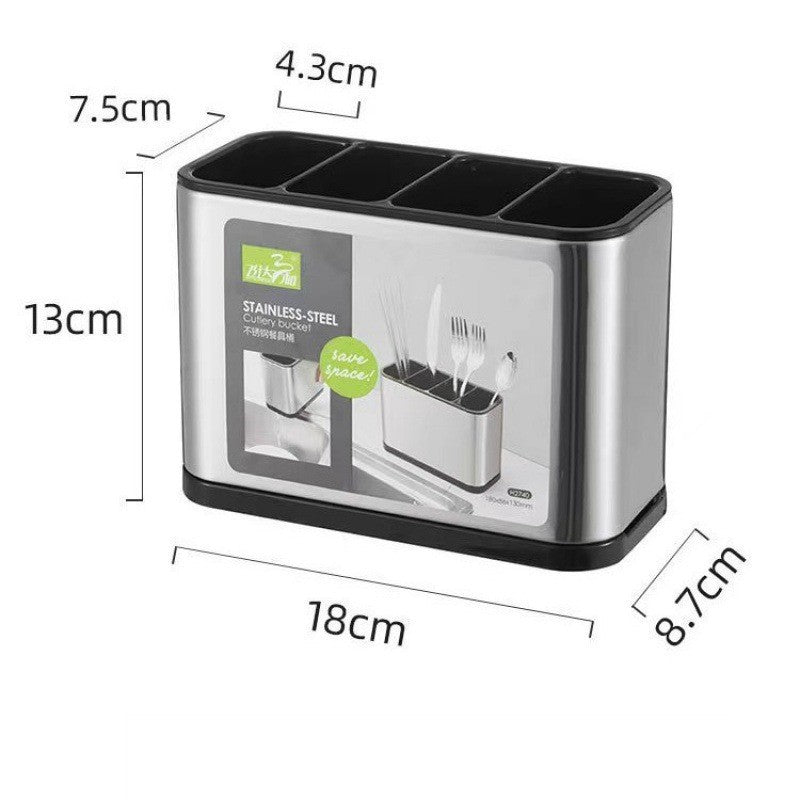 Kitchen Cutlery Holder Spoon Fork Utensils Storage Rack Drainer Multifunction Chopstick Storage