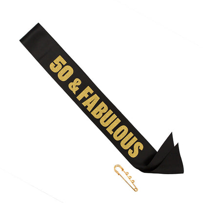 Geburtstags Schärpe Fabulous – Schulterband für 40., 50., 60. & 70. Geburtstag