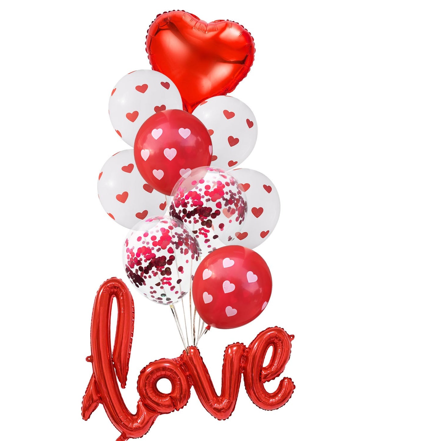 Love Luftballon Set – Romantische Deko-Ballons für Hochzeit, Valentinstag, Verlobung & Geburtstag