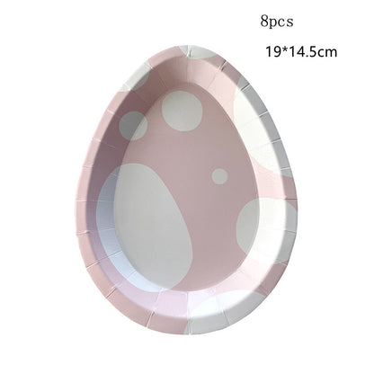 Oster Partygeschirr Set – Hasen- & Eier-Pappteller und Pappbecher für Happy Easter Party