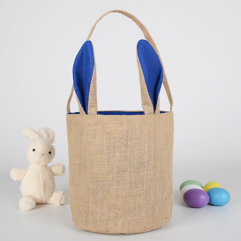 Osterhasen-Geschenktasche aus Jute & Canvas – Wiederverwendbarer Osterkorb für Kinder & Geschenke