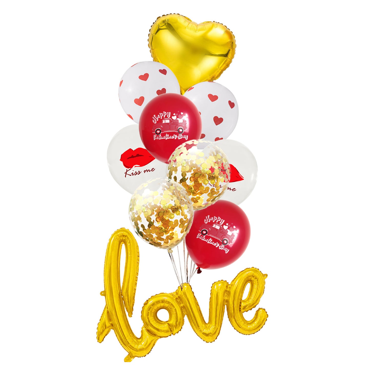 Love Luftballon Set – Romantische Deko-Ballons für Hochzeit, Valentinstag, Verlobung & Geburtstag