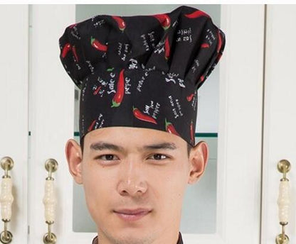 Kochmütze aus Baumwolle – Flache Küchenmütze für Restaurant, Bäckerei & Küche