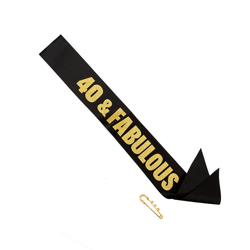 Geburtstags Schärpe Fabulous – Schulterband für 40., 50., 60. & 70. Geburtstag