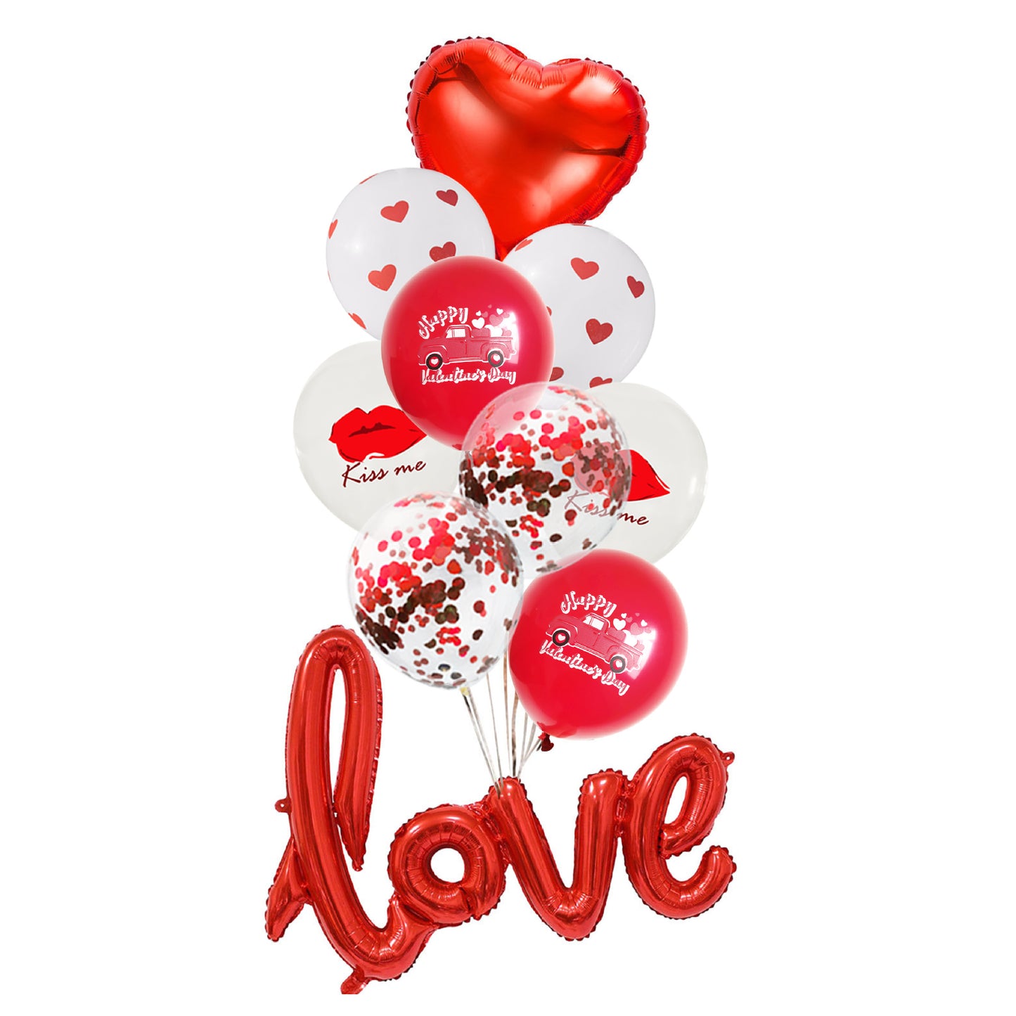 Love Luftballon Set – Romantische Deko-Ballons für Hochzeit, Valentinstag, Verlobung & Geburtstag