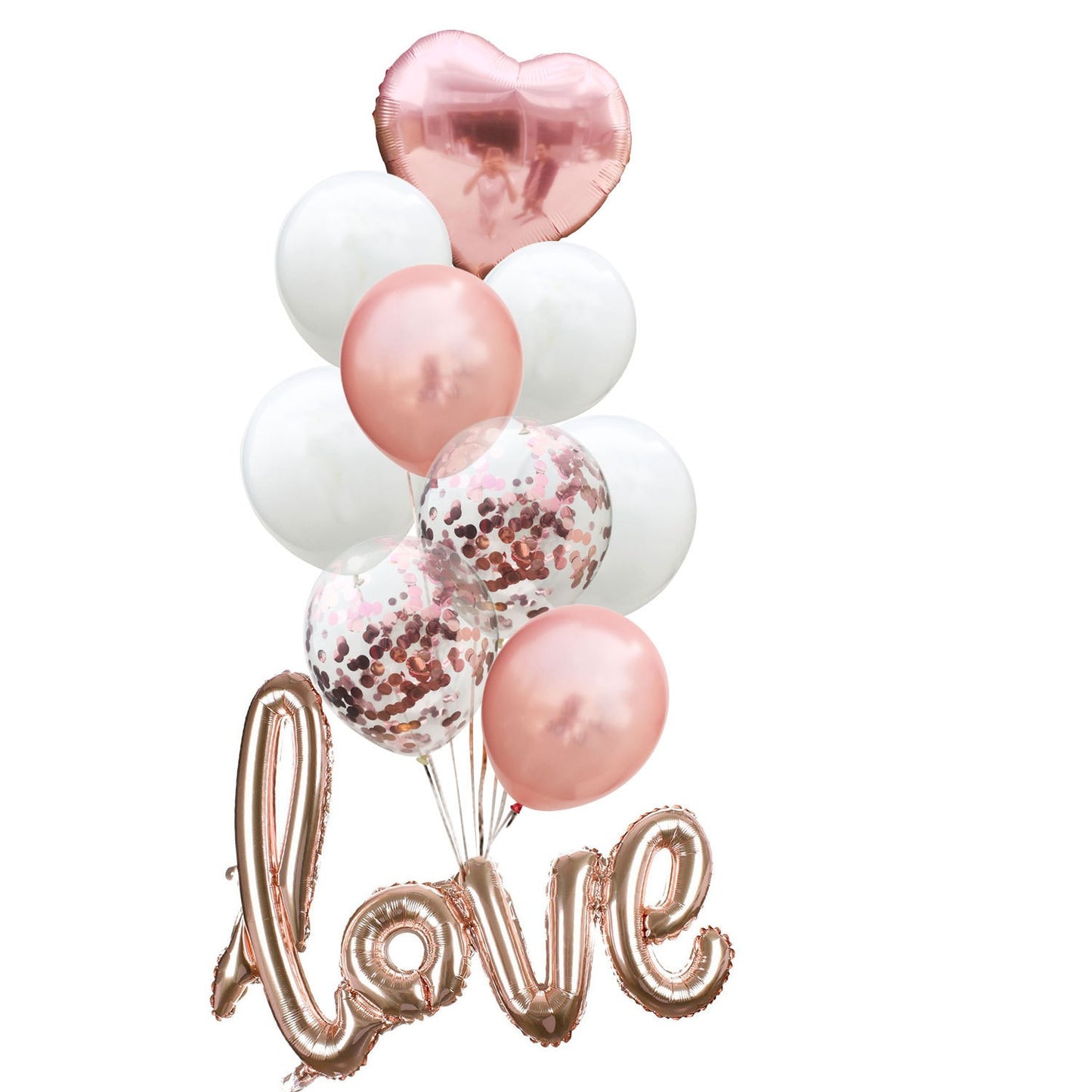 Love Luftballon Set – Romantische Deko-Ballons für Hochzeit, Valentinstag, Verlobung & Geburtstag