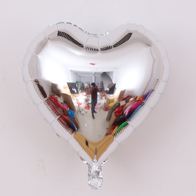 Aluminiumfolienballon Herzform 18 Zoll – Herzballon ca. 40 x 36 cm – Folienballon für Hochzeit, Valentinstag & Deko – ungefüllt