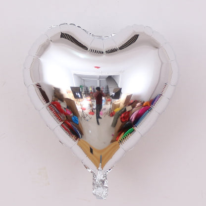 Aluminiumfolienballon Herzform 18 Zoll – Herzballon ca. 40 x 36 cm – Folienballon für Hochzeit, Valentinstag & Deko – ungefüllt