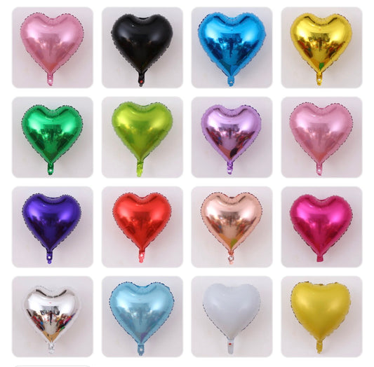 Aluminiumfolienballon Herzform 18 Zoll – Herzballon ca. 40 x 36 cm – Folienballon für Hochzeit, Valentinstag & Deko – ungefüllt