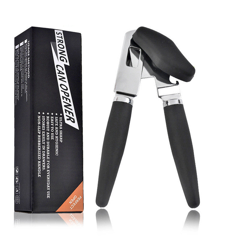 Manueller Dosenöffner Schwarz – Robuster Küchenhelfer aus Edelstahl & ABS