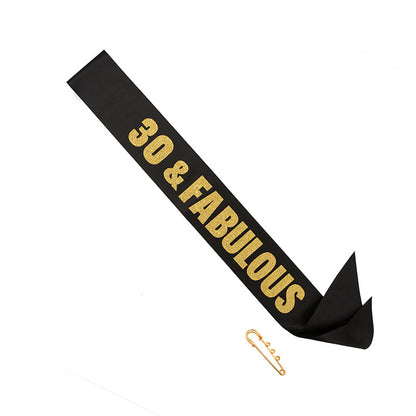 Geburtstags Schärpe Fabulous – Schulterband für 40., 50., 60. & 70. Geburtstag