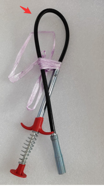 Abflussreiniger Spirale 60 cm – Rohrreinigungsspirale mit Greifklaue – Haar- & Schmutzentferner für Küche & Bad