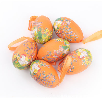 Deko Ostereier aus Schaumstoff & Papier – Osterdeko mit Küken- & Hasenmotiven (verschiedene Größen)