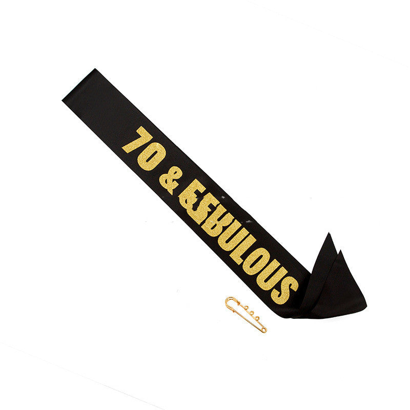 Geburtstags Schärpe Fabulous – Schulterband für 40., 50., 60. & 70. Geburtstag