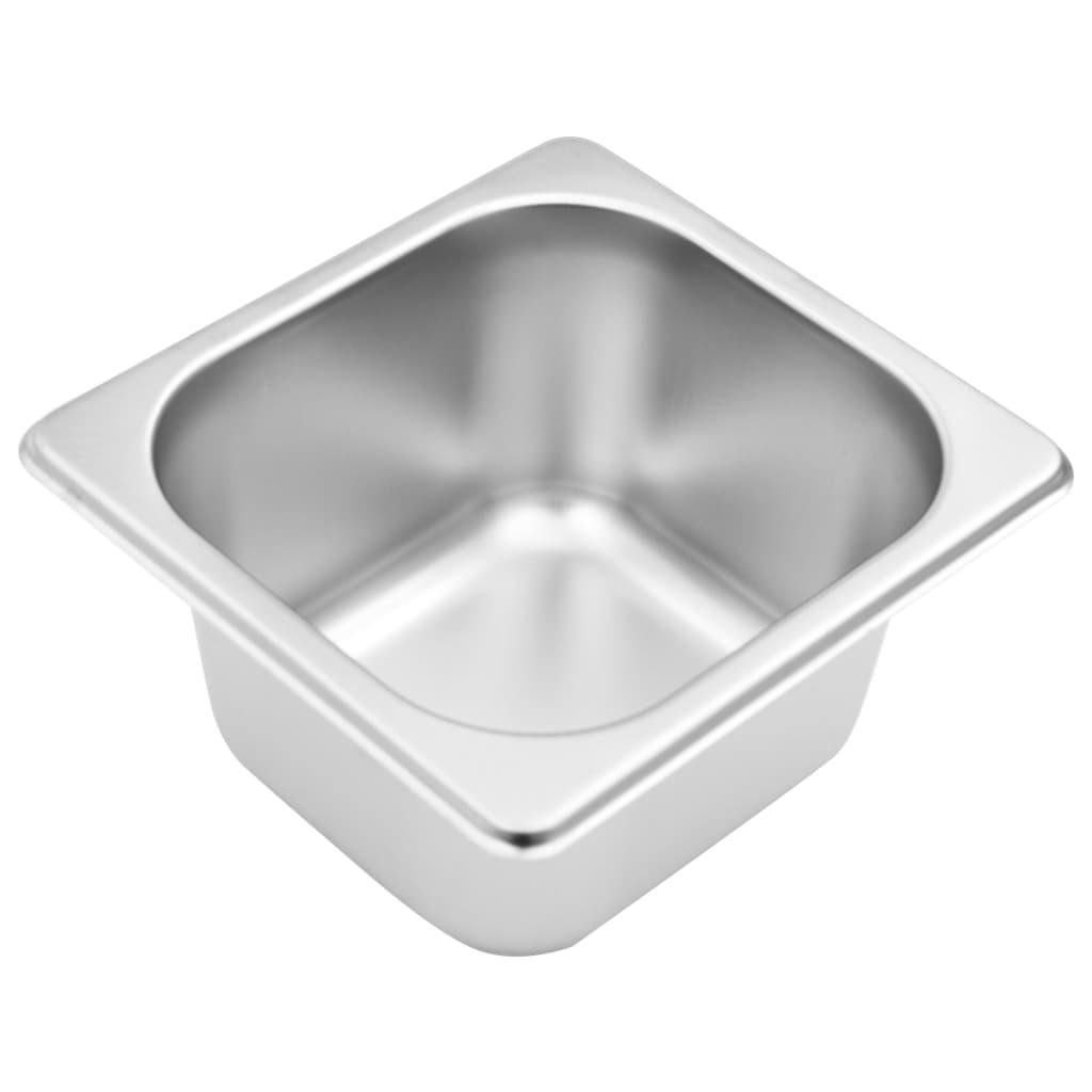 Gastronorm stand with 3 GN 1/6 containers, stainless steel