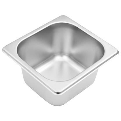 Gastronorm stand with 3 GN 1/6 containers, stainless steel