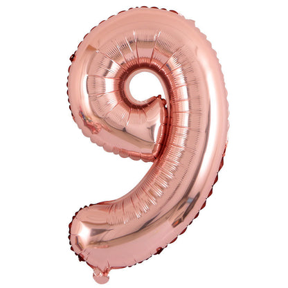 Rosé Zahlenballons 0–9 – Happy Birthday Folienballons für Geburtstag & Party Deko