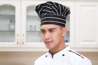 Kochmütze aus Baumwolle – Flache Küchenmütze für Restaurant, Bäckerei & Küche