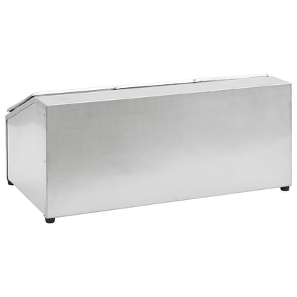 Gastronorm stand with 3 GN 1/6 containers, stainless steel