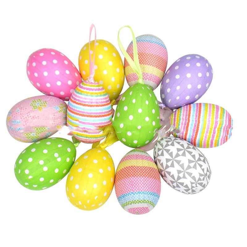 Deko Ostereier aus Schaumstoff & Papier – Osterdeko mit Küken- & Hasenmotiven (verschiedene Größen)